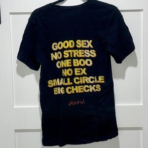 4HUNNID T-shirt No Ex Big Checks in Black